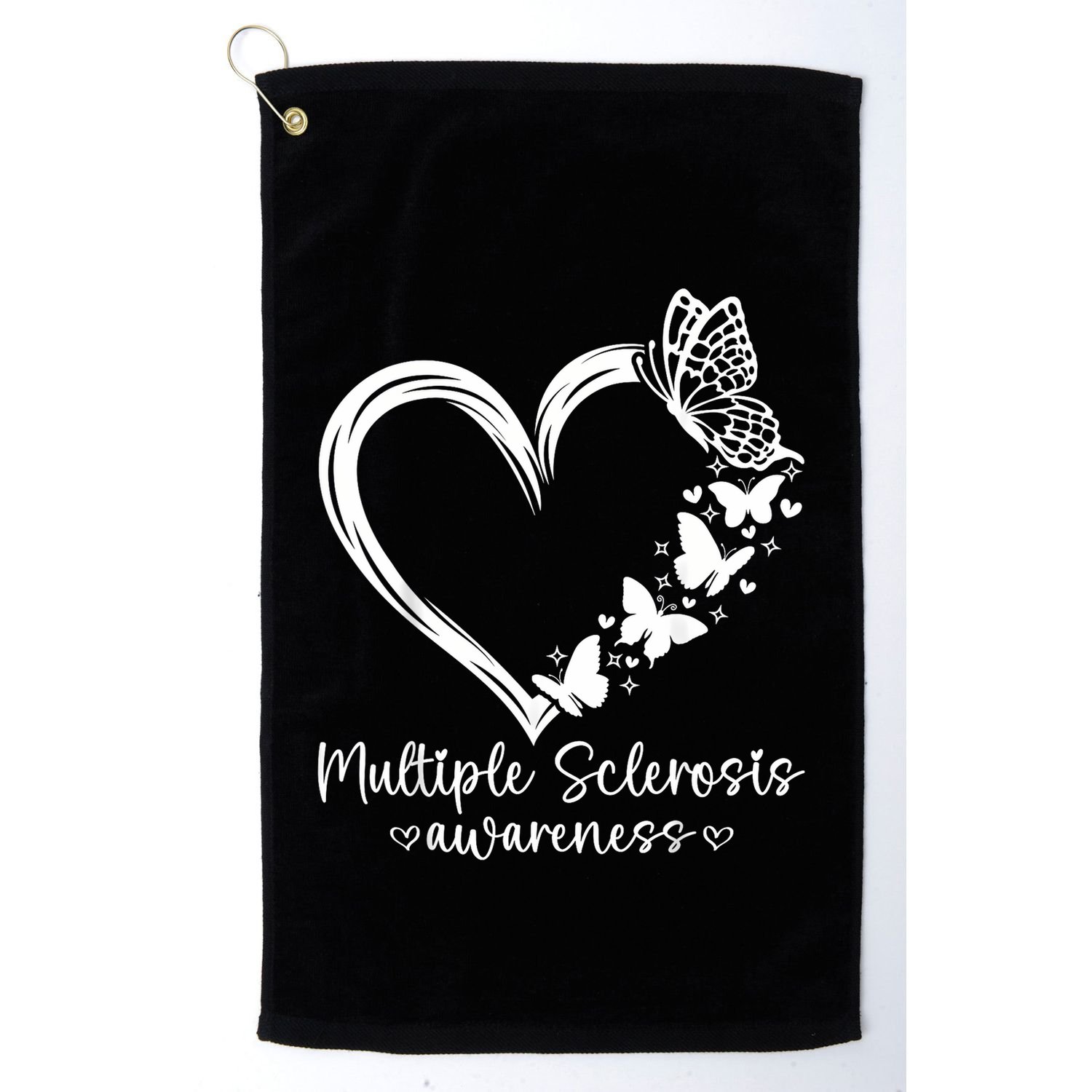 In March We Wear Orange Ribbon Ms Warrior Multiple Sclerosis Golf Towel
