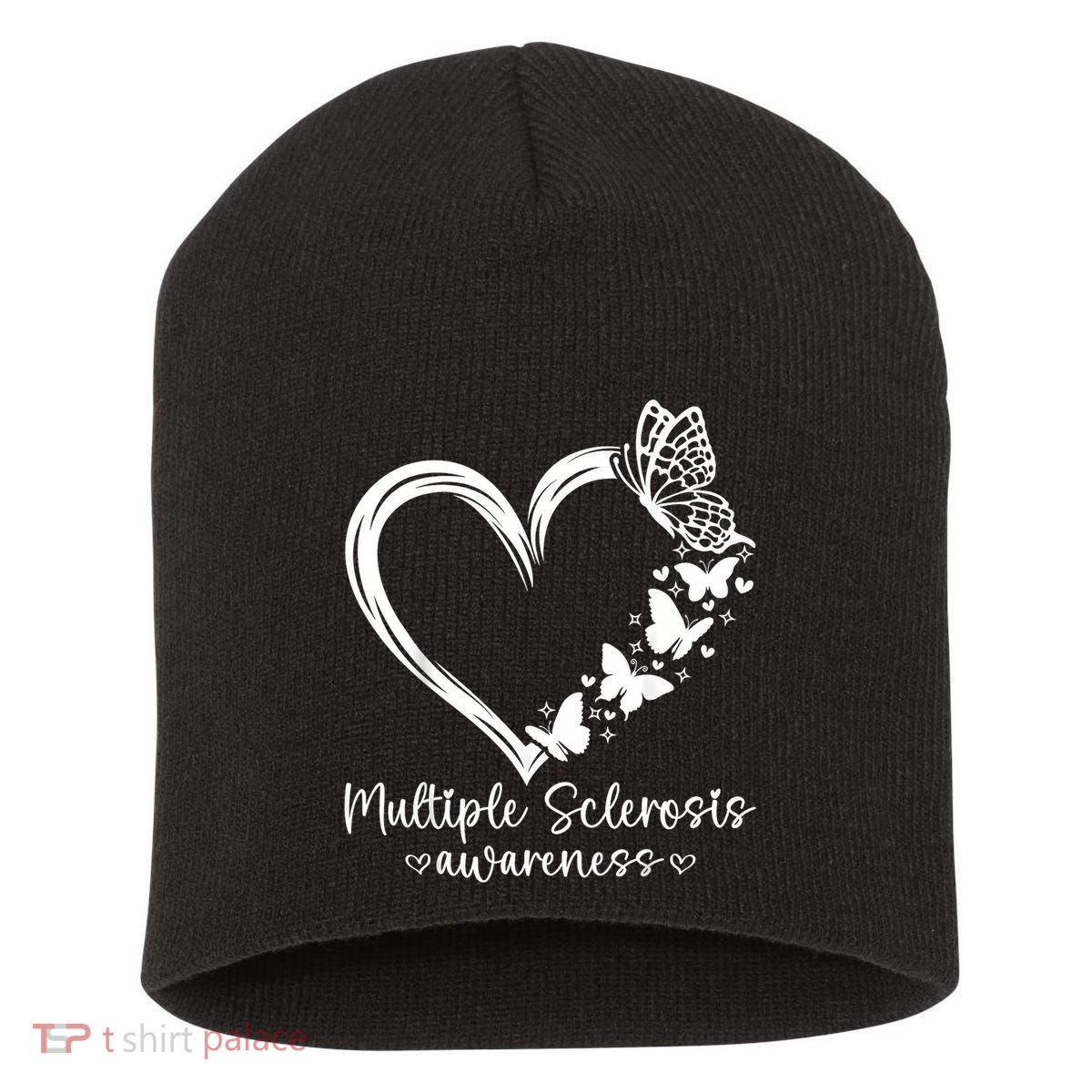 In March We Wear Orange Ribbon Ms Warrior Multiple Sclerosis Short Acrylic Beanie