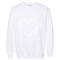 In March We Wear Orange Ribbon Ms Warrior Multiple Sclerosis Garment-Dyed Sweatshirt