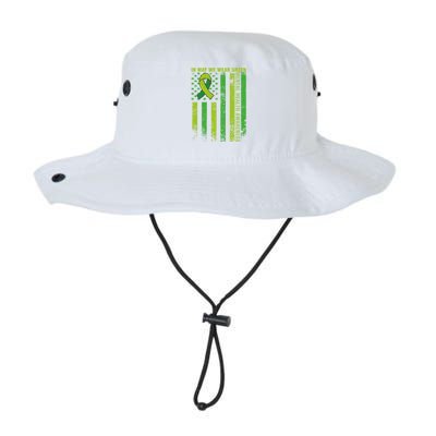 In May We Wear Green Tal Health Awareness American Flag Gift Legacy Cool Fit Booney Bucket Hat