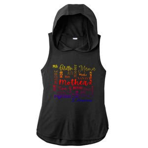 International Mom World Translations Multi Languages Green Gift Ladies PosiCharge Tri-Blend Wicking Draft Hoodie Tank