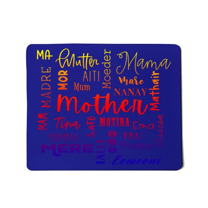 International Mom World Translations Multi Languages Green Gift Mousepad