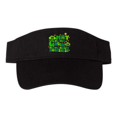 In May We Wear Green Retro Mental Health Awareness Month Visor