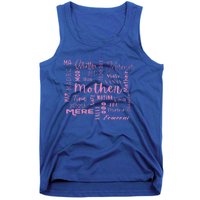 International Mom World Translations Multi Languages Pink Funny Gift Tank Top