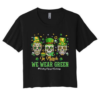 In March We Wear Green Women's Crop Top Tee