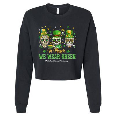 In March We Wear Green Cropped Pullover Crew