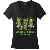 In March We Wear Green Women's V-Neck T-Shirt