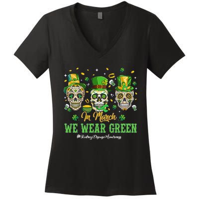 In March We Wear Green Women's V-Neck T-Shirt