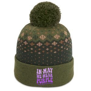 In May We Wear Purple Lupus Awareness Month Groovy The Baniff Cuffed Pom Beanie