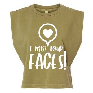 I Miss Your Faces Zoom Meeting Garment-Dyed Women's Muscle Tee