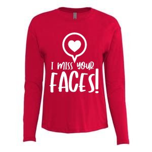 I Miss Your Faces Zoom Meeting Womens Cotton Relaxed Long Sleeve T-Shirt