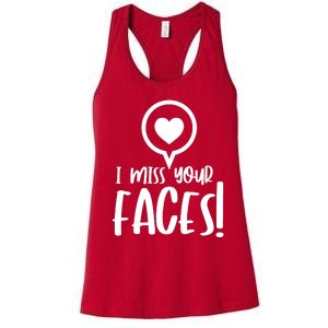 I Miss Your Faces Zoom Meeting Women's Racerback Tank