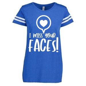 I Miss Your Faces Zoom Meeting Enza Ladies Jersey Football T-Shirt