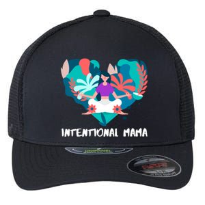 Intentional Mama Yoga Mom Gift Flexfit Unipanel Trucker Cap