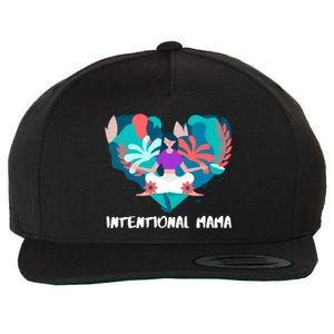 Intentional Mama Yoga Mom Gift Wool Snapback Cap