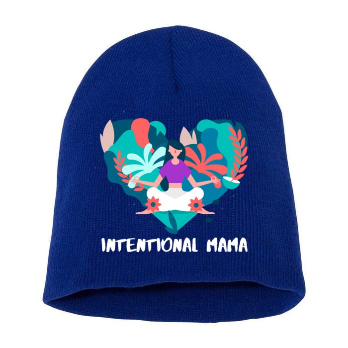 Intentional Mama Yoga Mom Gift Short Acrylic Beanie