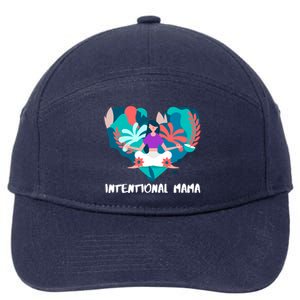 Intentional Mama Yoga Mom Gift 7-Panel Snapback Hat