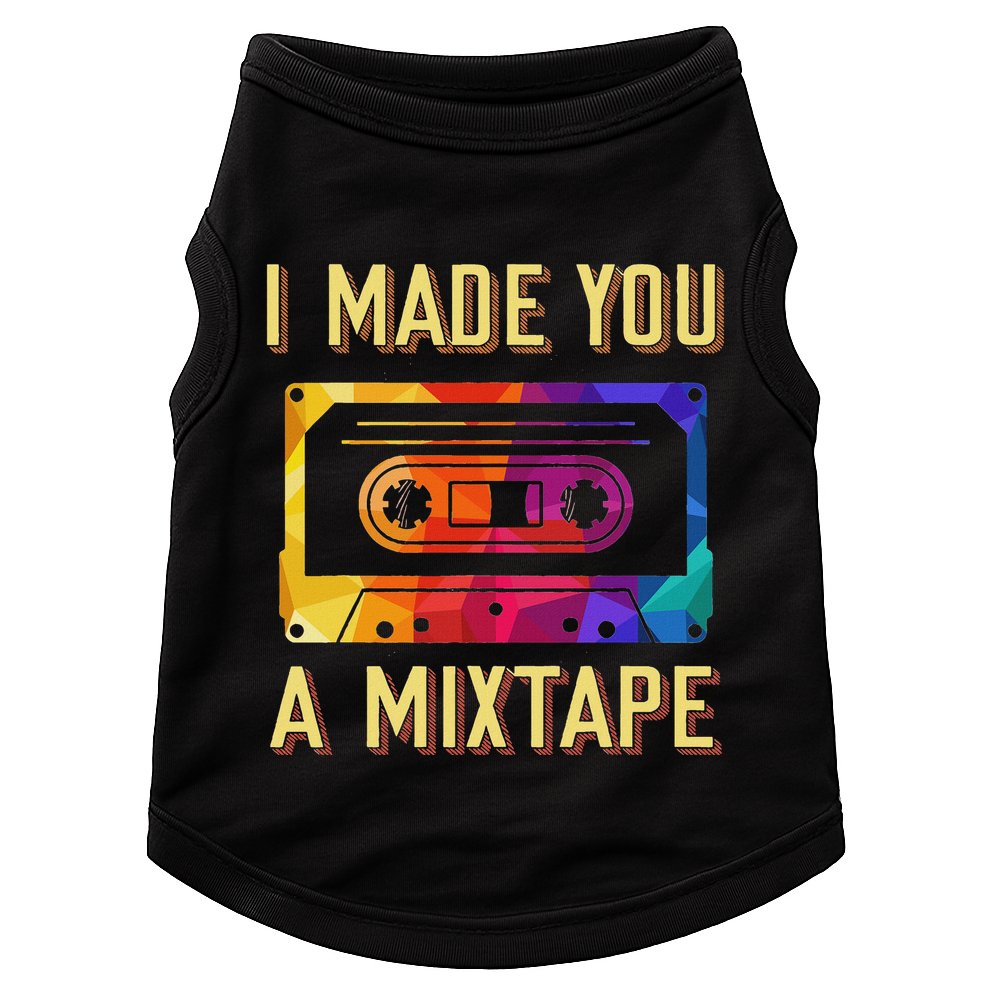 I Made You A Mixtape 80s 90s Vintage Costume Cassette Tape Doggie Tank
