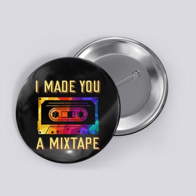I Made You A Mixtape 80s 90s Vintage Costume Cassette Tape Button