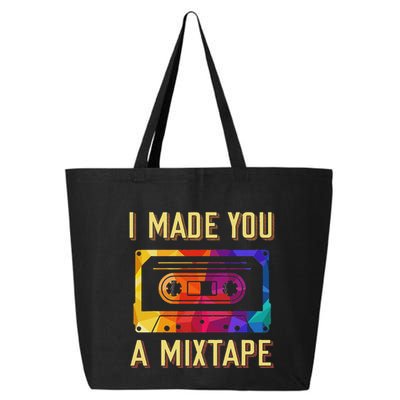 I Made You A Mixtape 80s 90s Vintage Costume Cassette Tape 25L Jumbo Tote