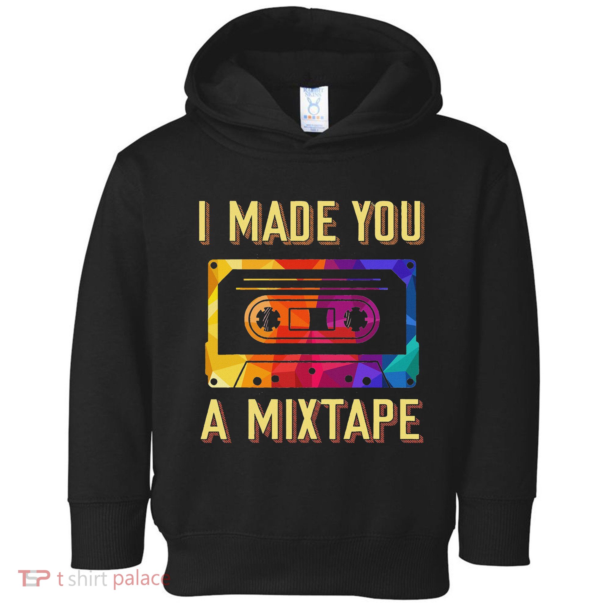 I Made You A Mixtape 80s 90s Vintage Costume Cassette Tape Toddler Hoodie