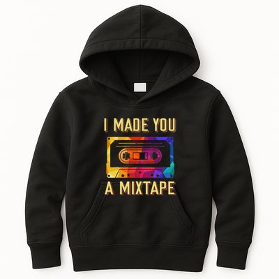 I Made You A Mixtape 80s 90s Vintage Costume Cassette Tape Kids Hoodie