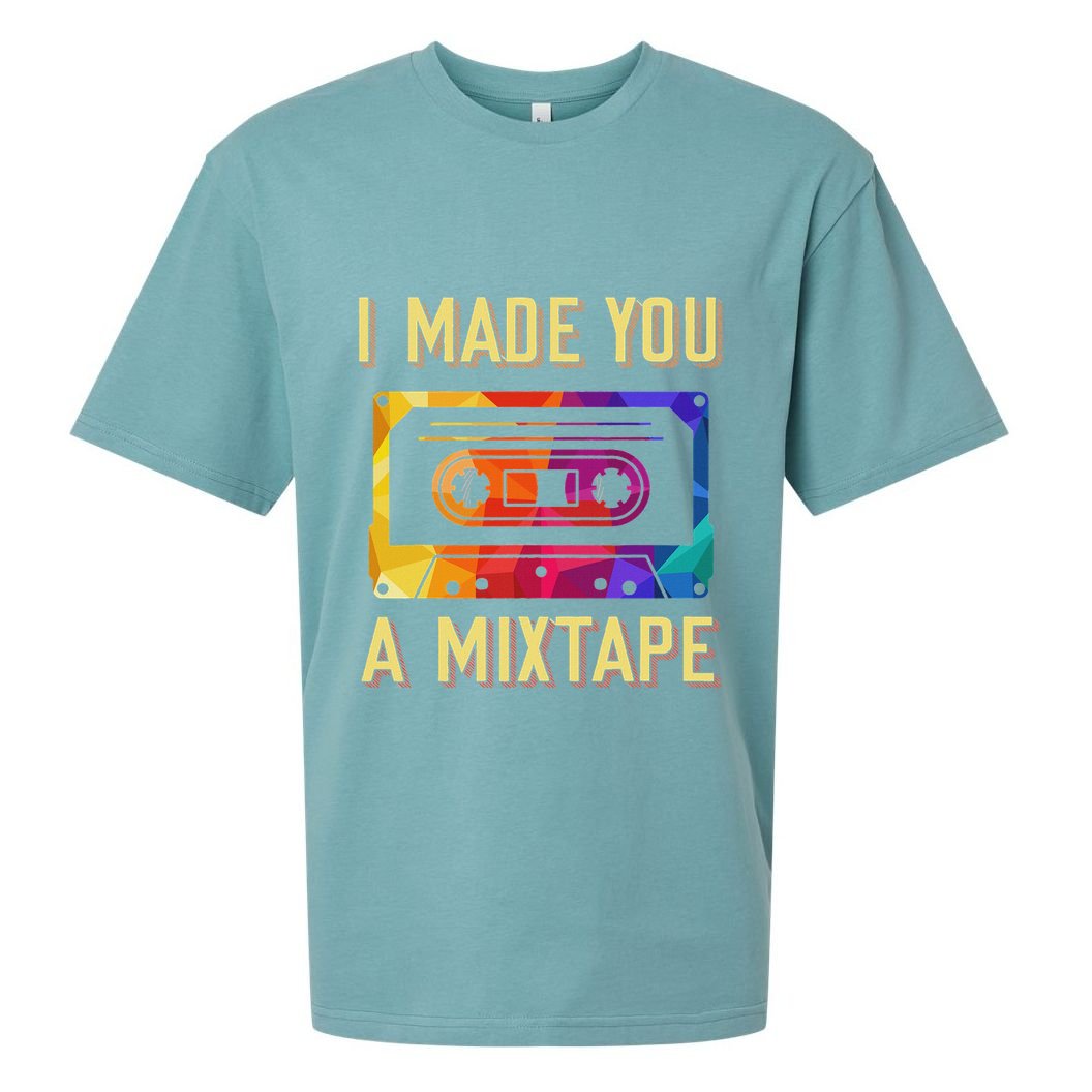 I Made You A Mixtape 80s 90s Vintage Costume Cassette Tape Sueded Cloud Jersey T-Shirt