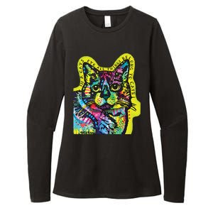 In A Cats Eye Colorful Womens CVC Long Sleeve Shirt