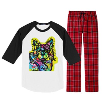 In A Cats Eye Colorful Raglan Sleeve Pajama Set