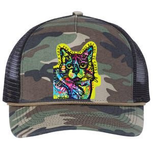 In A Cats Eye Colorful Retro Rope Trucker Hat Cap