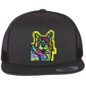 In A Cats Eye Colorful Flat Bill Trucker Hat