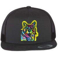 In A Cats Eye Colorful Flat Bill Trucker Hat