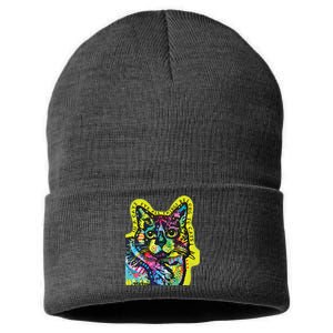 In A Cats Eye Colorful Sustainable Knit Beanie