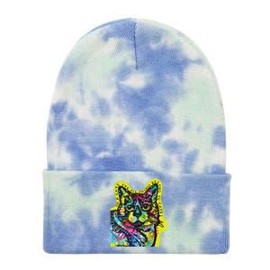 In A Cats Eye Colorful Tie Dye 12in Knit Beanie