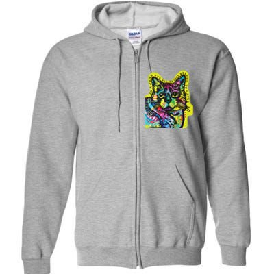 In A Cats Eye Colorful Full Zip Hoodie