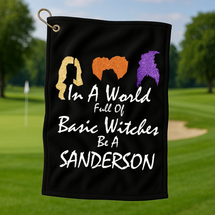 In A World Full Of Basic Witches Be A Sanderson Golf Towel