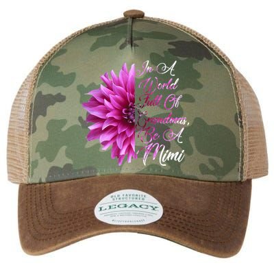 In A World Full of Grandmas Be A Mimi Legacy Tie Dye Trucker Hat