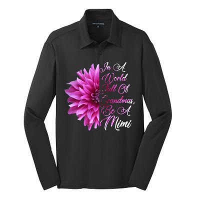 In A World Full of Grandmas Be A Mimi Silk Touch Performance Long Sleeve Polo