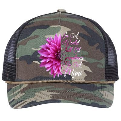 In A World Full of Grandmas Be A Mimi Retro Rope Trucker Hat Cap