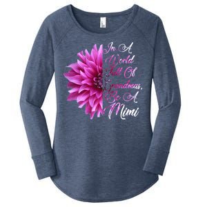 In A World Full of Grandmas Be A Mimi Women's Perfect Tri Tunic Long Sleeve Shirt