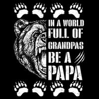 In A World Full Of Grandpas Be A Papa Bear USA-Made Doggie Bandana