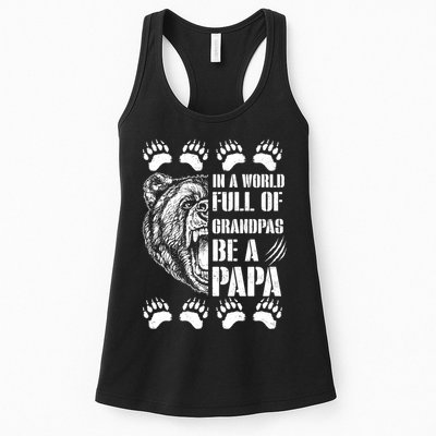 In A World Full Of Grandpas Be A Papa Bear Womens Tank Top