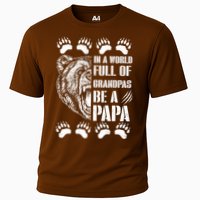 In A World Full Of Grandpas Be A Papa Bear Cooling Performance Crew T-Shirt
