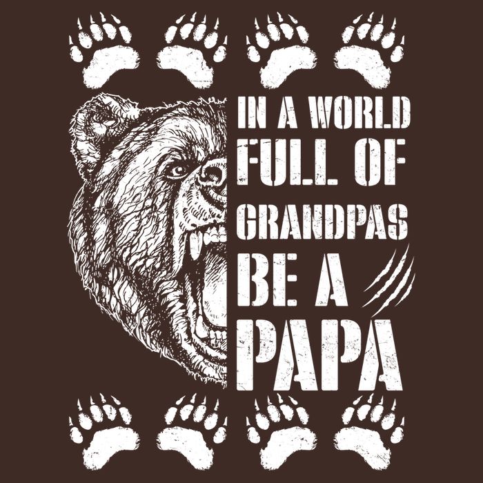 In A World Full Of Grandpas Be A Papa Bear Cooling Performance Crew T-Shirt