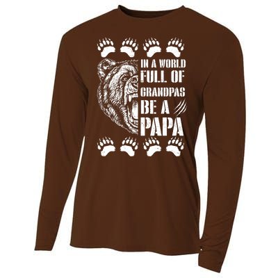 In A World Full Of Grandpas Be A Papa Bear Cooling Performance Long Sleeve Crew