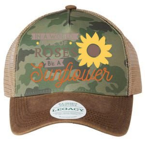 In A World Full Of Roses Be A Sunflower Legacy Tie Dye Trucker Hat