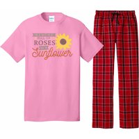 In A World Full Of Roses Be A Sunflower Pajama Set