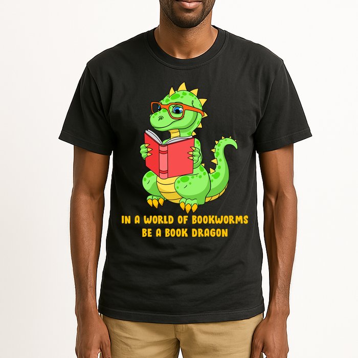 In A World Of Bookworms Be A Book Dragon Tall T-Shirt