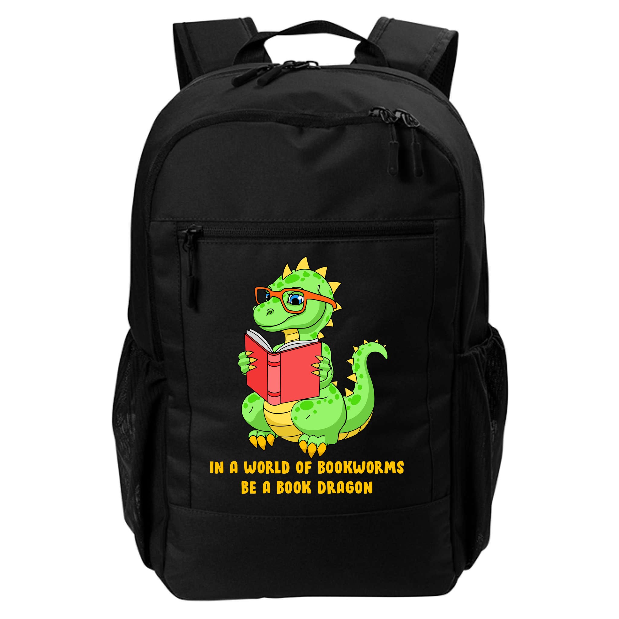 In A World Of Bookworms Be A Book Dragon Backpack
