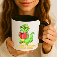 In A World Of Bookworms Be A Book Dragon Mug